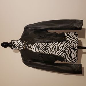 EUC MODA INTERNATIONAL Genuine leather black jacket